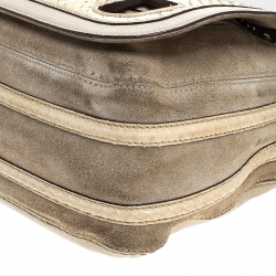 Cartier Beige Leather and Python Messenger Bag