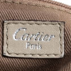 Cartier Beige Leather and Python Messenger Bag
