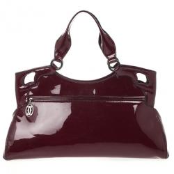 Pre Owned Cartier Red Patent Leather Marcello De Cartier Bag