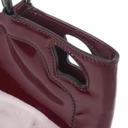 Pre Owned Cartier Red Patent Leather Marcello De Cartier Bag