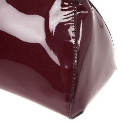 Pre Owned Cartier Red Patent Leather Marcello De Cartier Bag