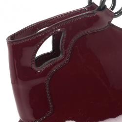 Pre Owned Cartier Red Patent Leather Marcello De Cartier Bag