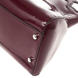 Pre Owned Cartier Red Patent Leather Marcello De Cartier Bag