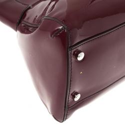 Pre Owned Cartier Red Patent Leather Marcello De Cartier Bag