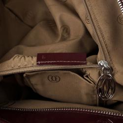 Pre Owned Cartier Red Patent Leather Marcello De Cartier Bag