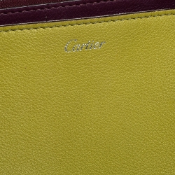 Pre Owned Cartier Yellow/Purple Leather Small C de Cartier Satchel