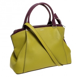 Pre Owned Cartier Yellow/Purple Leather Small C de Cartier Satchel