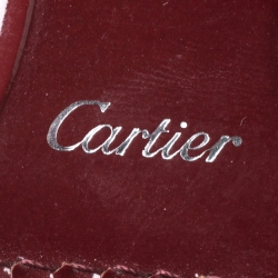 مملوكة مسبقًا Cartier Maroon Patent Leather Happy Birthday Continental Wallet