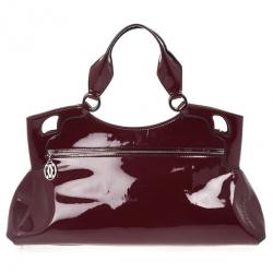 Pre Owned Cartier Red Patent Marcello De Cartier Bag