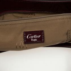 Pre Owned Cartier Red Patent Marcello De Cartier Bag