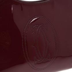 Pre Owned Cartier Red Patent Marcello De Cartier Bag