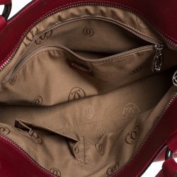 Pre Owned Cartier Maroon Leather Small Marcello de Cartier Bag