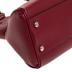 Pre Owned Cartier Maroon Leather Small Marcello de Cartier Bag