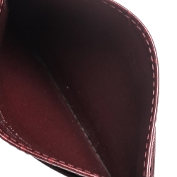 Pre Owned حافظة بطاقات كارتييه هابي بيرث داي جلد لامع حمراء