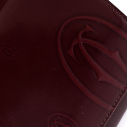 مملوكة مسبقًا Cartier Maroon Patent Leather Happy Birthday Continental Wallet