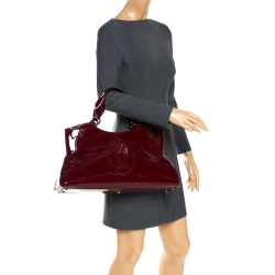 مملوكة مسبقًا حقيبة كارتييه ماركلو دو كارتييه متوسطة جلد لامعة سوداء