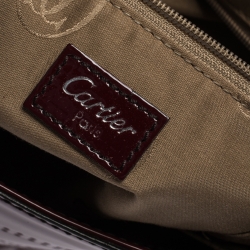 مملوكة مسبقًا حقيبة كارتييه ماركلو دو كارتييه متوسطة جلد لامعة سوداء