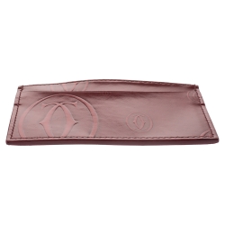 مملوكة مسبقًا حافظة بطاقات كارتييه هابي بيرث داي جلد لامع حمراء