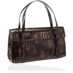 مملوكة مسبقًا Cartier Brown Happy Birthday Cabochon Flap Bag