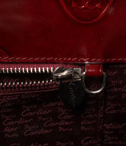 Pre Owned Cartier Red Leather Happy Birthday Top Handle Bag