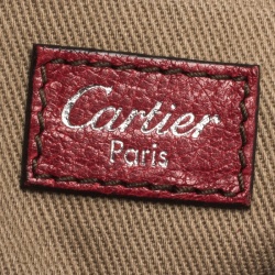 Pre Owned حقيية كارتييه مارسيلو دو كارتييه جلد ثعبان وجلد أحمر