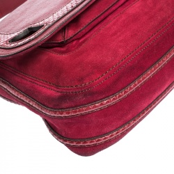 Pre Owned حقيية كارتييه مارسيلو دو كارتييه جلد ثعبان وجلد أحمر