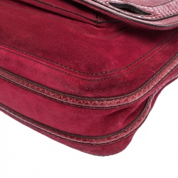 Pre Owned حقيية كارتييه مارسيلو دو كارتييه جلد ثعبان وجلد أحمر