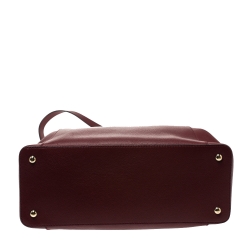 مملوكة مسبقًا Cartier Maroon Leather Small C de Cartier Satchel