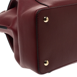 مملوكة مسبقًا Cartier Maroon Leather Small C de Cartier Satchel