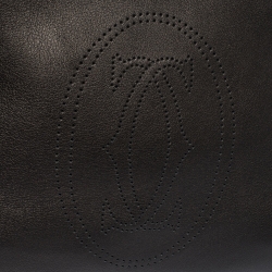 Pre Owned Cartier Black Leather Medium Marcello de Cartier Bag