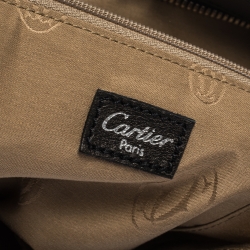 Pre Owned Cartier Black Leather Medium Marcello de Cartier Bag