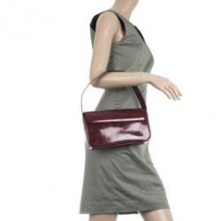 مملوكة مسبقًا Cartier Burgundy Logo Cabochon Muse Shoulder Handbag