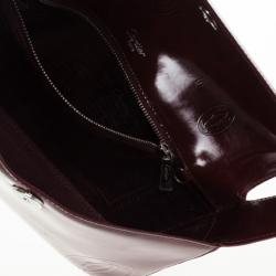 مملوكة مسبقًا Cartier Burgundy Logo Cabochon Muse Shoulder Handbag