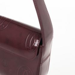 مملوكة مسبقًا Cartier Burgundy Logo Cabochon Muse Shoulder Handbag