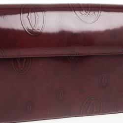 مملوكة مسبقًا Cartier Burgundy Logo Cabochon Muse Shoulder Handbag