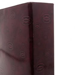Pre Owned Cartier Burgundy Patent Leather Happy Birthday Top Handle Bag