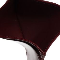 Pre Owned Cartier Red Patent Leather Happy Birthday Card Holder