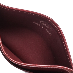 Pre Owned Cartier Red Patent Leather Happy Birthday Card Holder