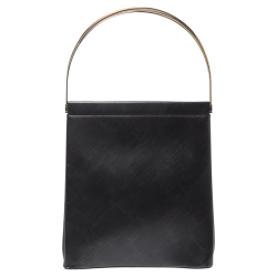 Pre Owned Cartier Black Leather Trinity Bag