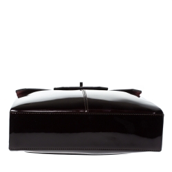 مملوكة مسبقًا Cartier Burgundy Patent Leather/Suede and Python Classic Feminine Line Chain Bag