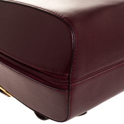 Pre Owned Cartier Burgundy Leather Happy Birthday Backpack