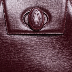 Pre Owned Cartier Burgundy Leather Happy Birthday Backpack