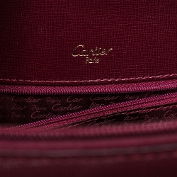 Pre Owned Cartier Burgundy Leather Happy Birthday Backpack
