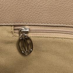 Pre Owned Cartier Beige Canvas & Snakeskin Limited Edition 'Marcello De Cartier' Tote