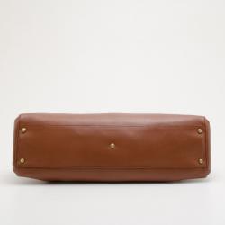 مملوكة مسبقًا Cartier Brown Leather Marcello De Cartier Large Handbag