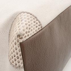 Pre Owned Cartier Beige Canvas & Snakeskin Marcello Tote 