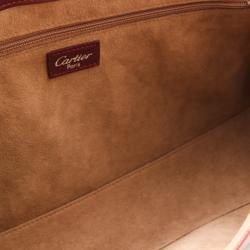 Pre Owned Cartier Bordeaux Happy Birthday Cabochon Flap Bag 