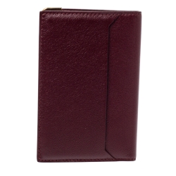 Pre Owned Cartier Red Leather Must De Cartier Card Holder