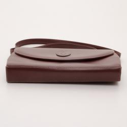مملوكة مسبقًا Cartier Vintage Burgundy Flap Shoulder Bag 