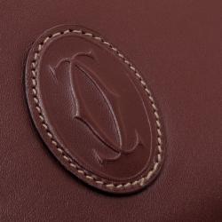 مملوكة مسبقًا Cartier Vintage Burgundy Flap Shoulder Bag 